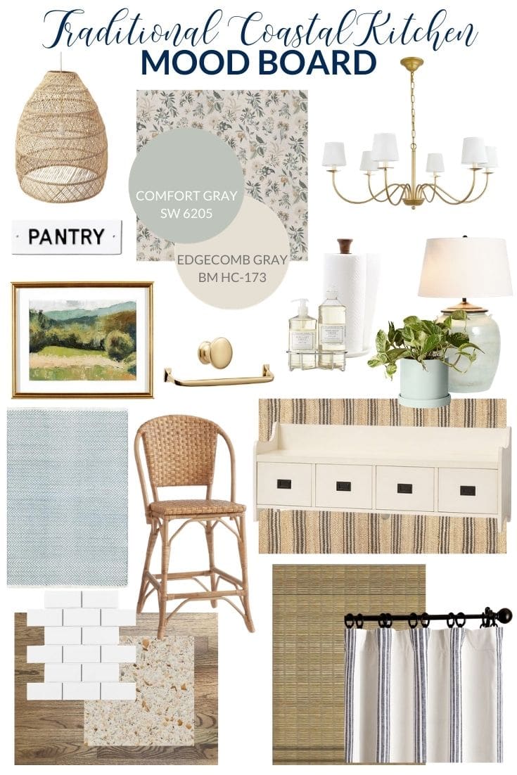 A Traditional Coastal Kitchen Mood Board