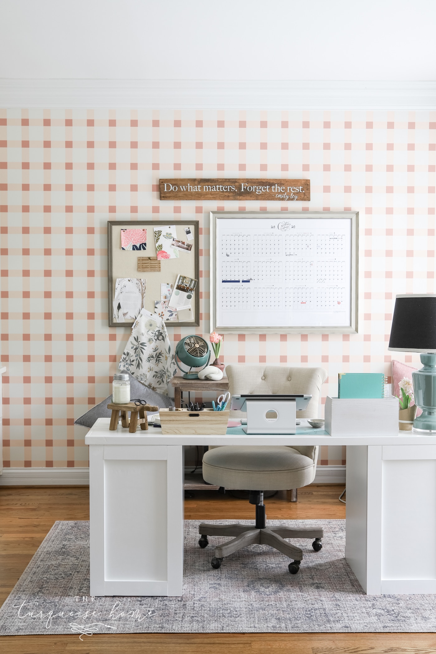 Blush and Brass Home Office