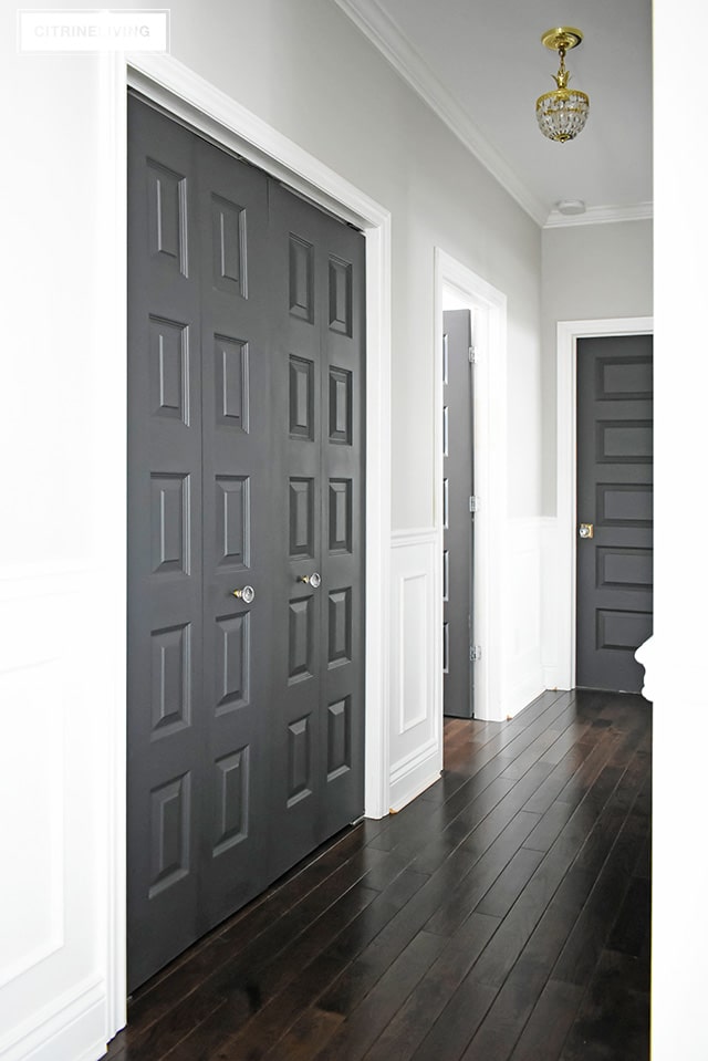 Interior Doors painted Cracked Pepper by Behr
