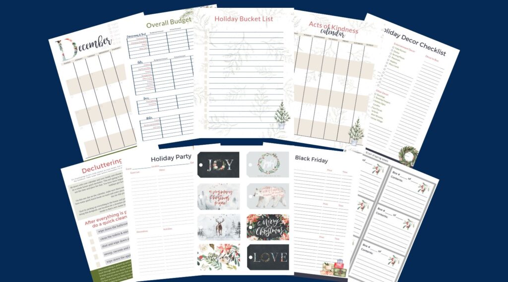 Holiday Planner Printable Pages