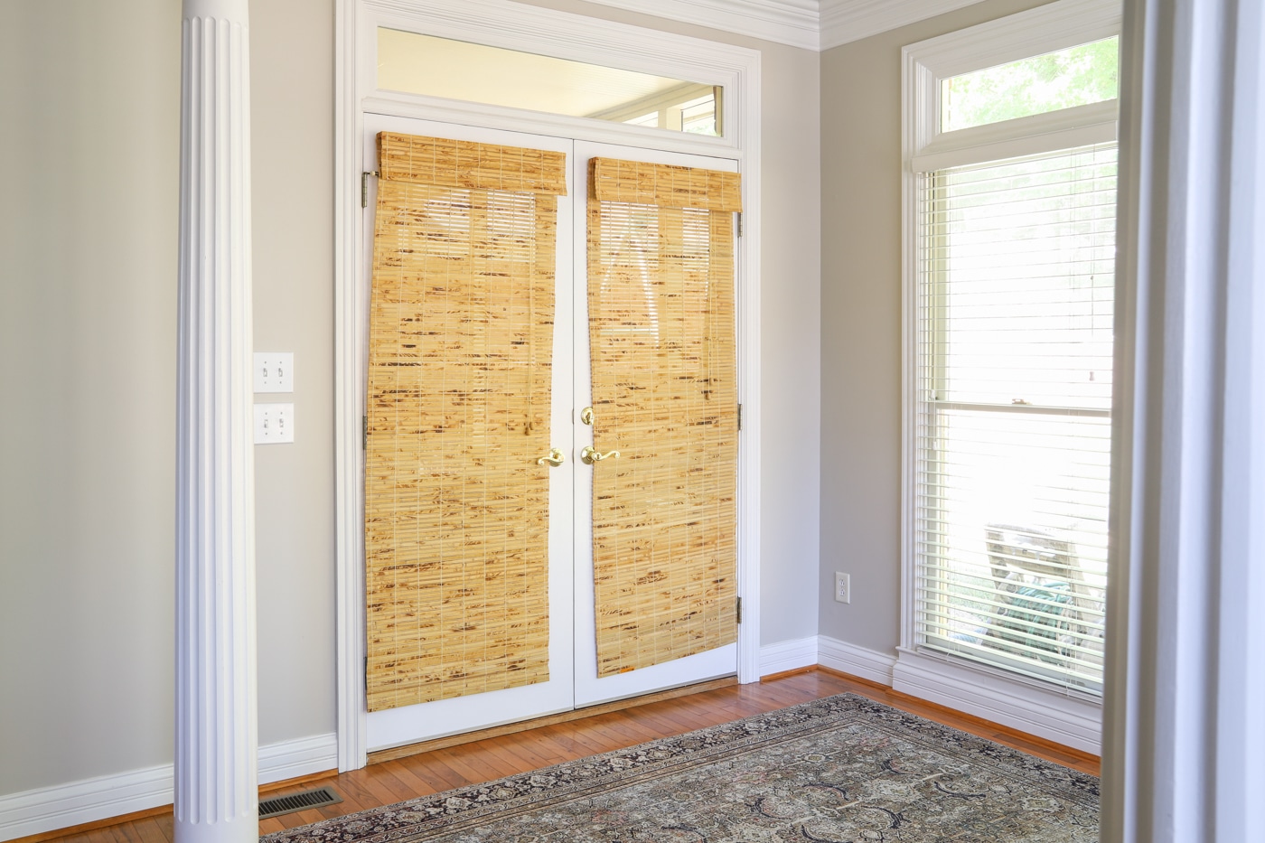 Cheap, see-through bamboo shades that make your home look cheap