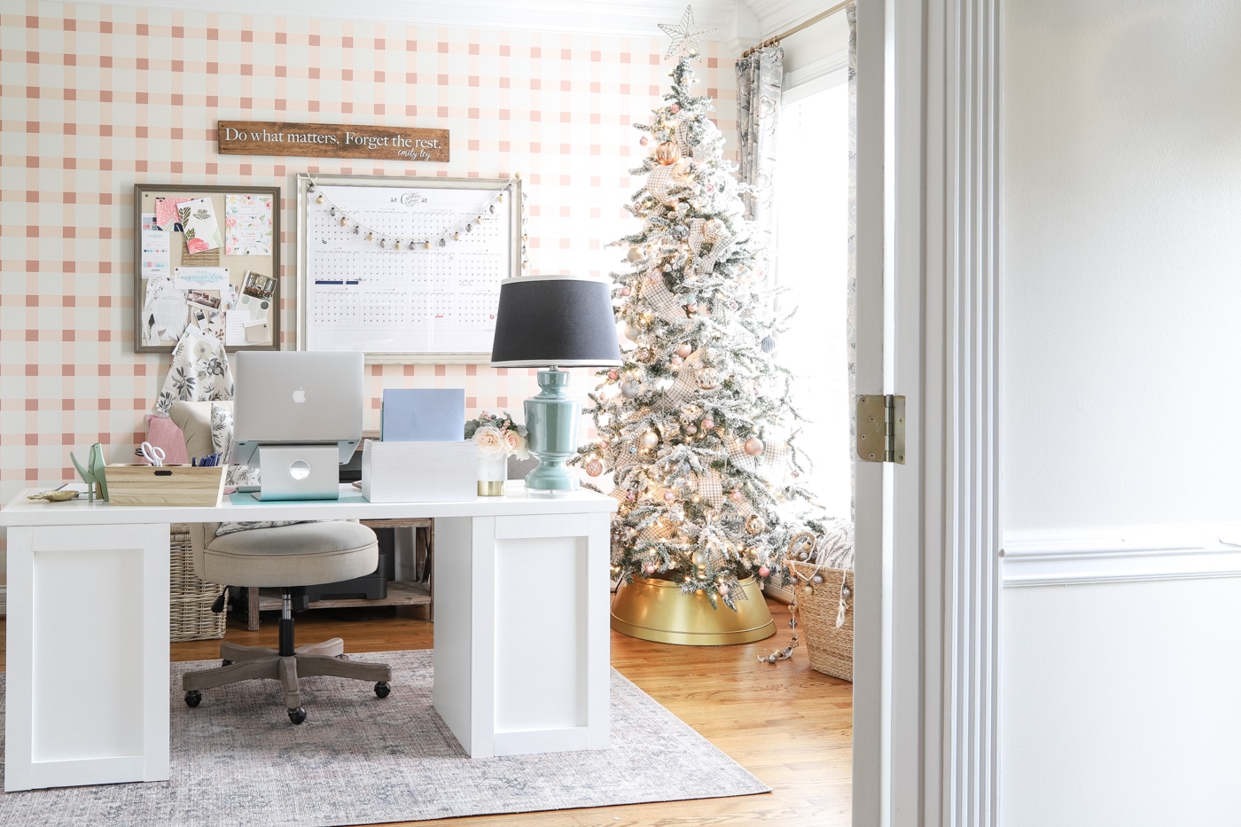 My Blush & Brass Christmas Office