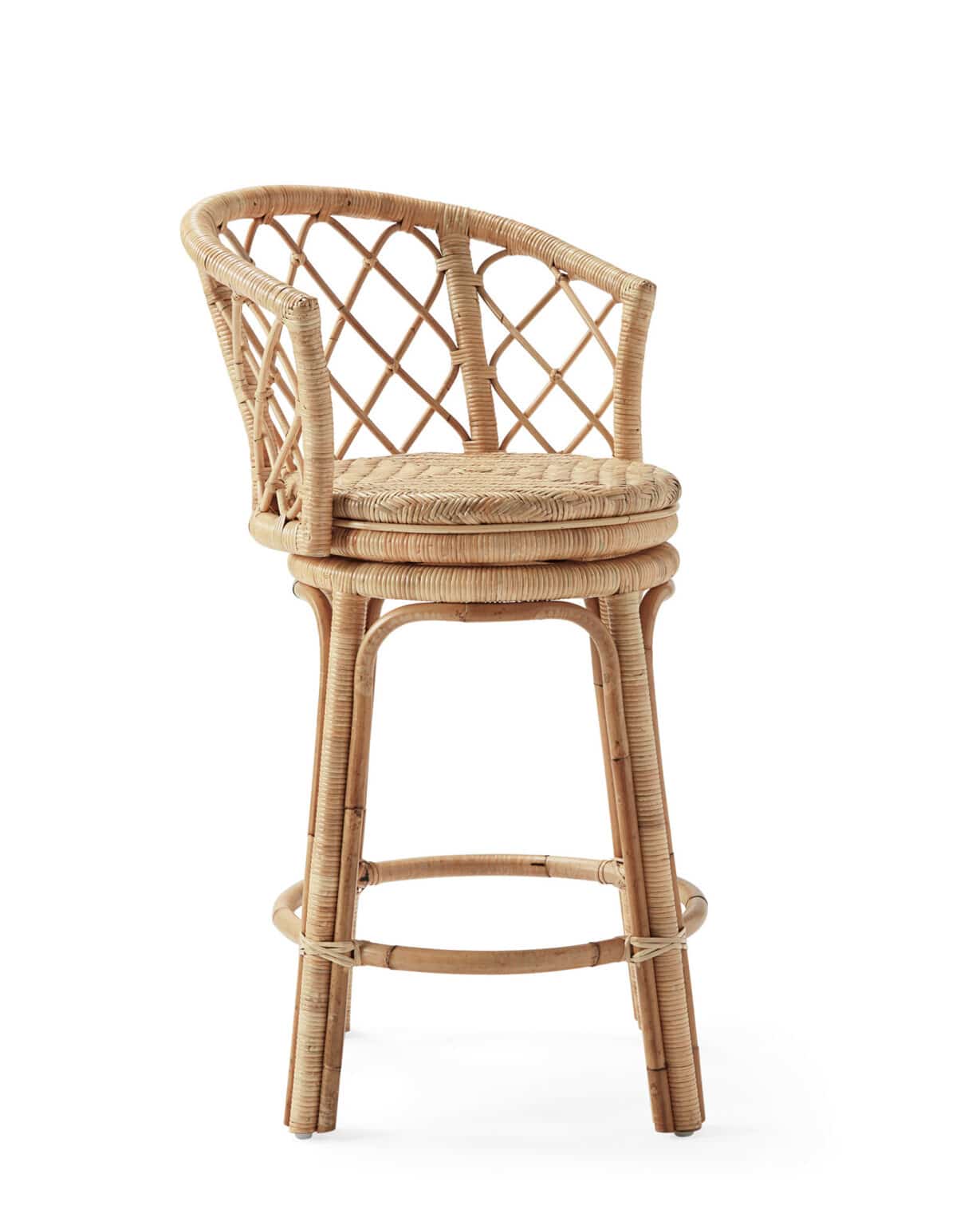 Avalon Swivel Counter Stool in Natural
