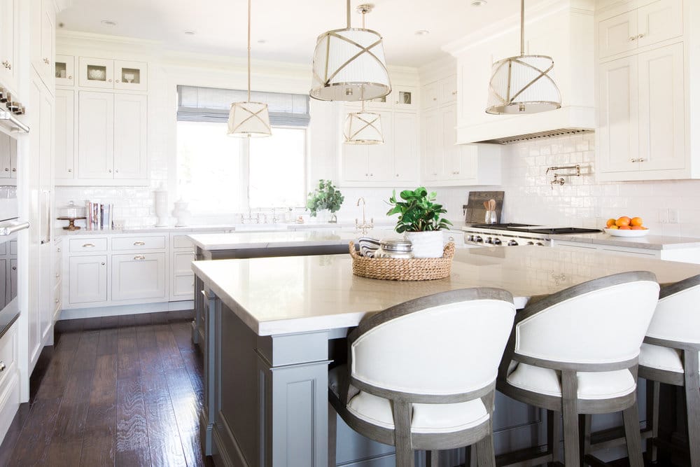 kitchen remodel with Swiss Coffee paint