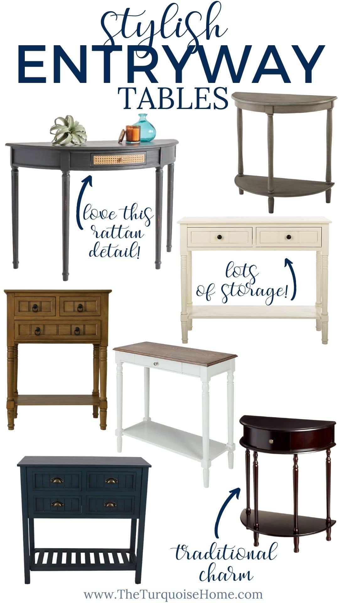 7 Favorite Stylish Small Entry Tables
