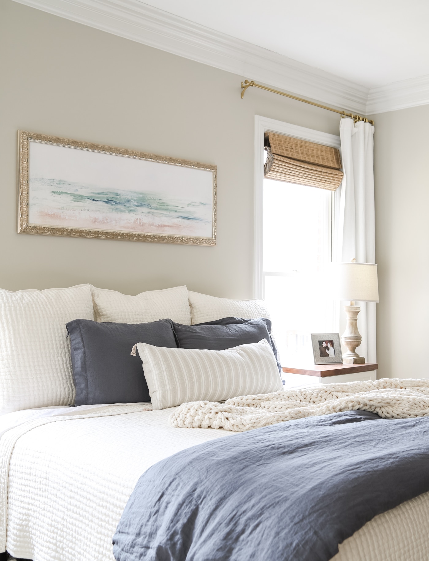 Revere Pewter Paint in Bedroom