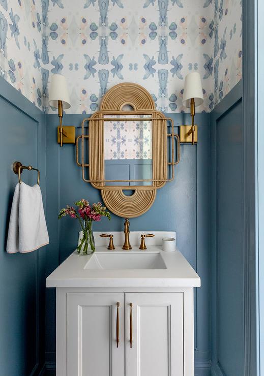 Blue and White Powder Bath