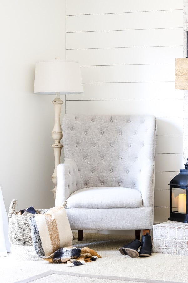 shiplap painted alabaster white