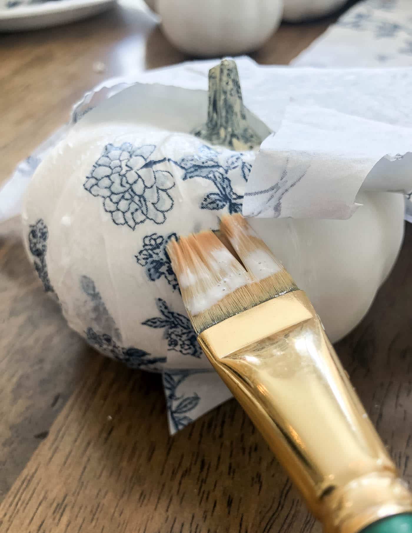 Paint each section of the pumpkin
