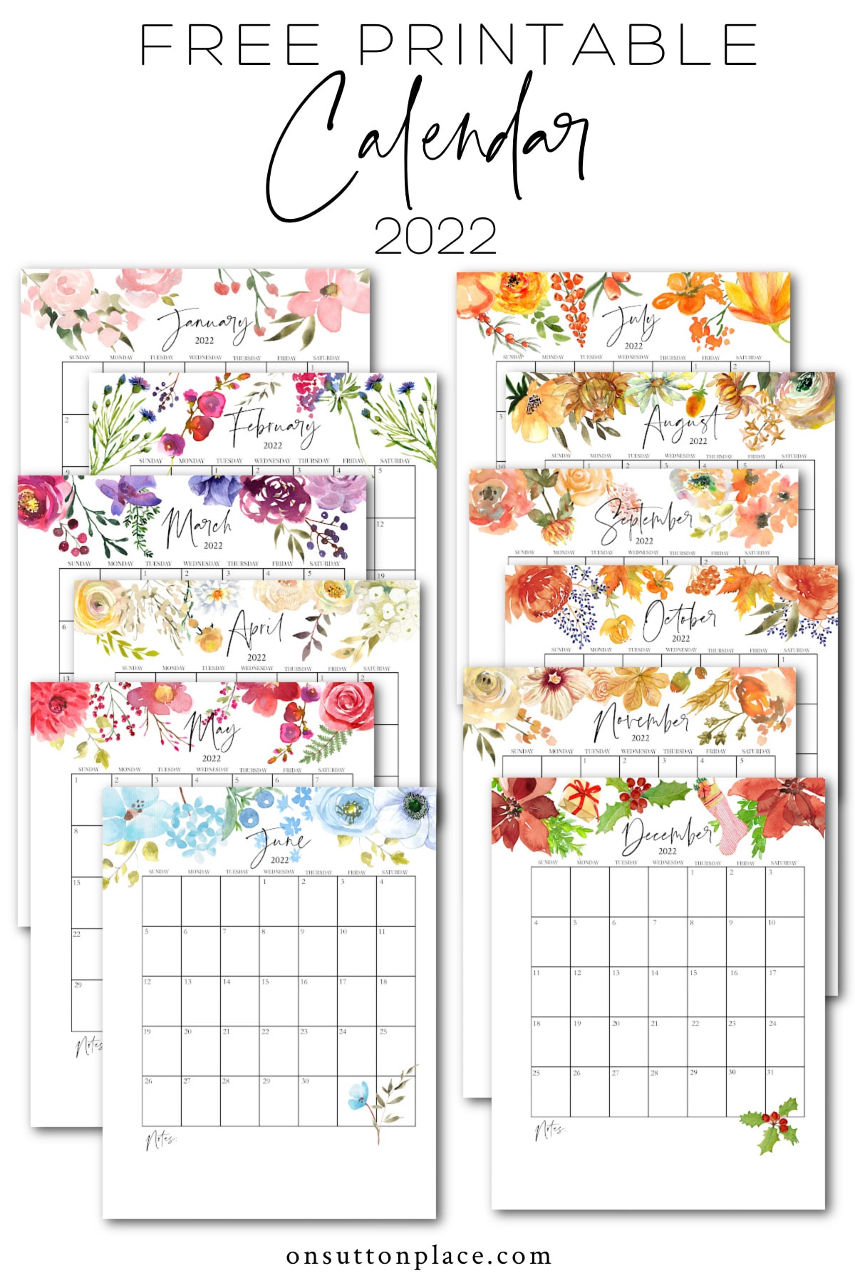 Over 50 Top Free Printable Calendars for 2022