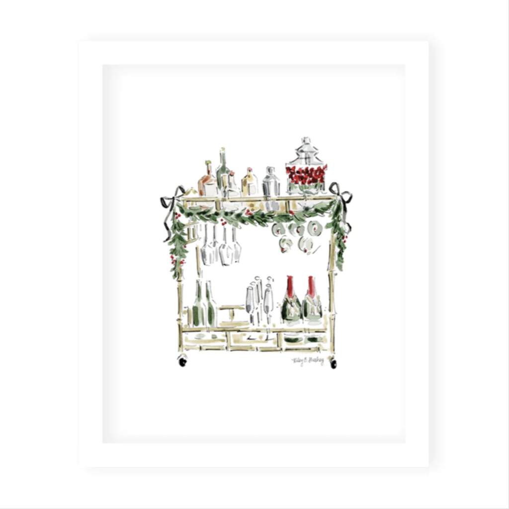 holiday bar cart art