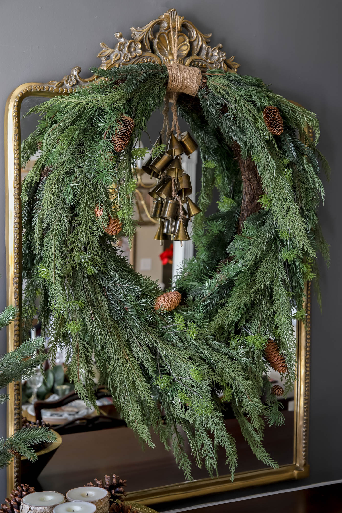 winter evergreen wreath
