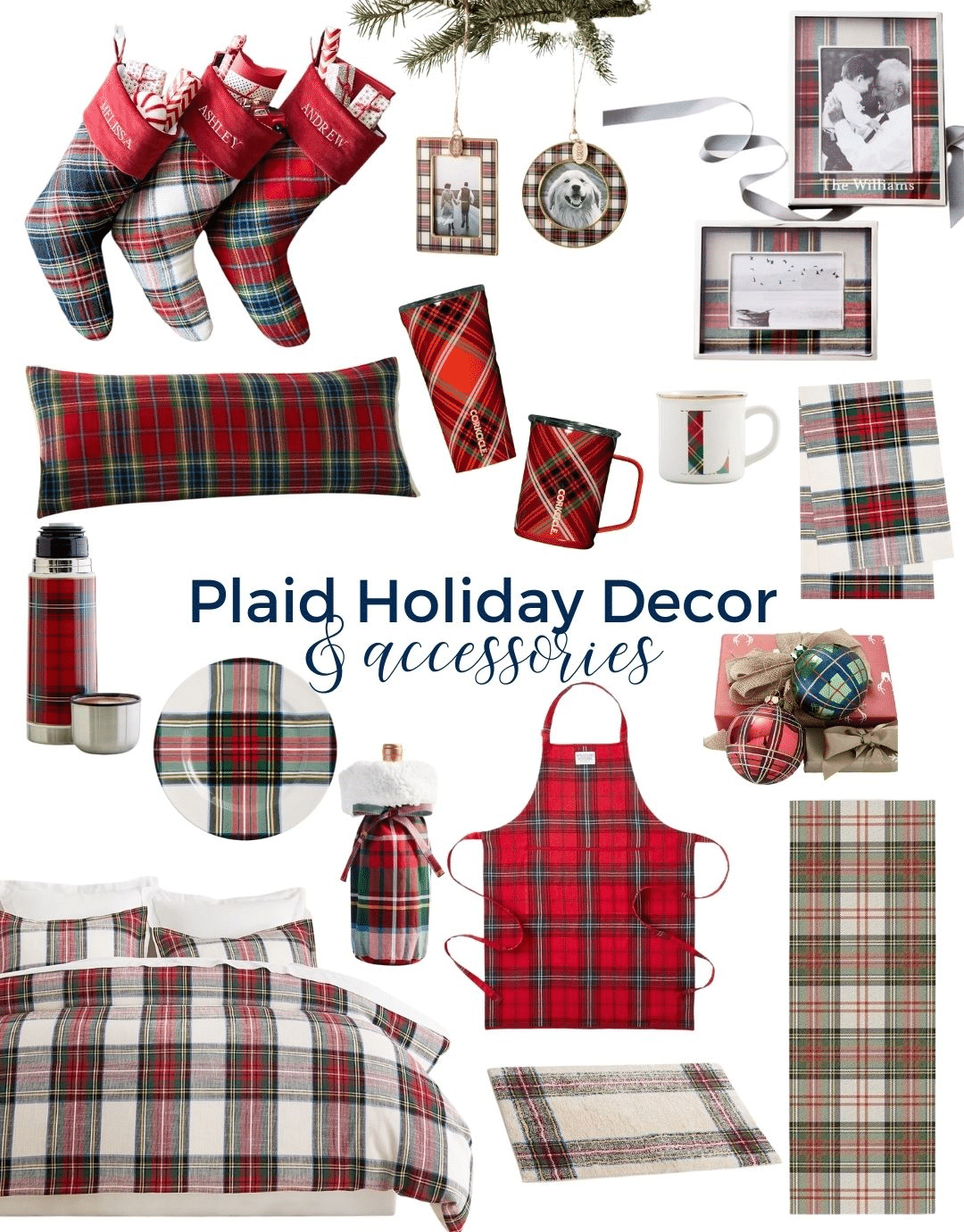 Plaid Holiday Decor and Accessories