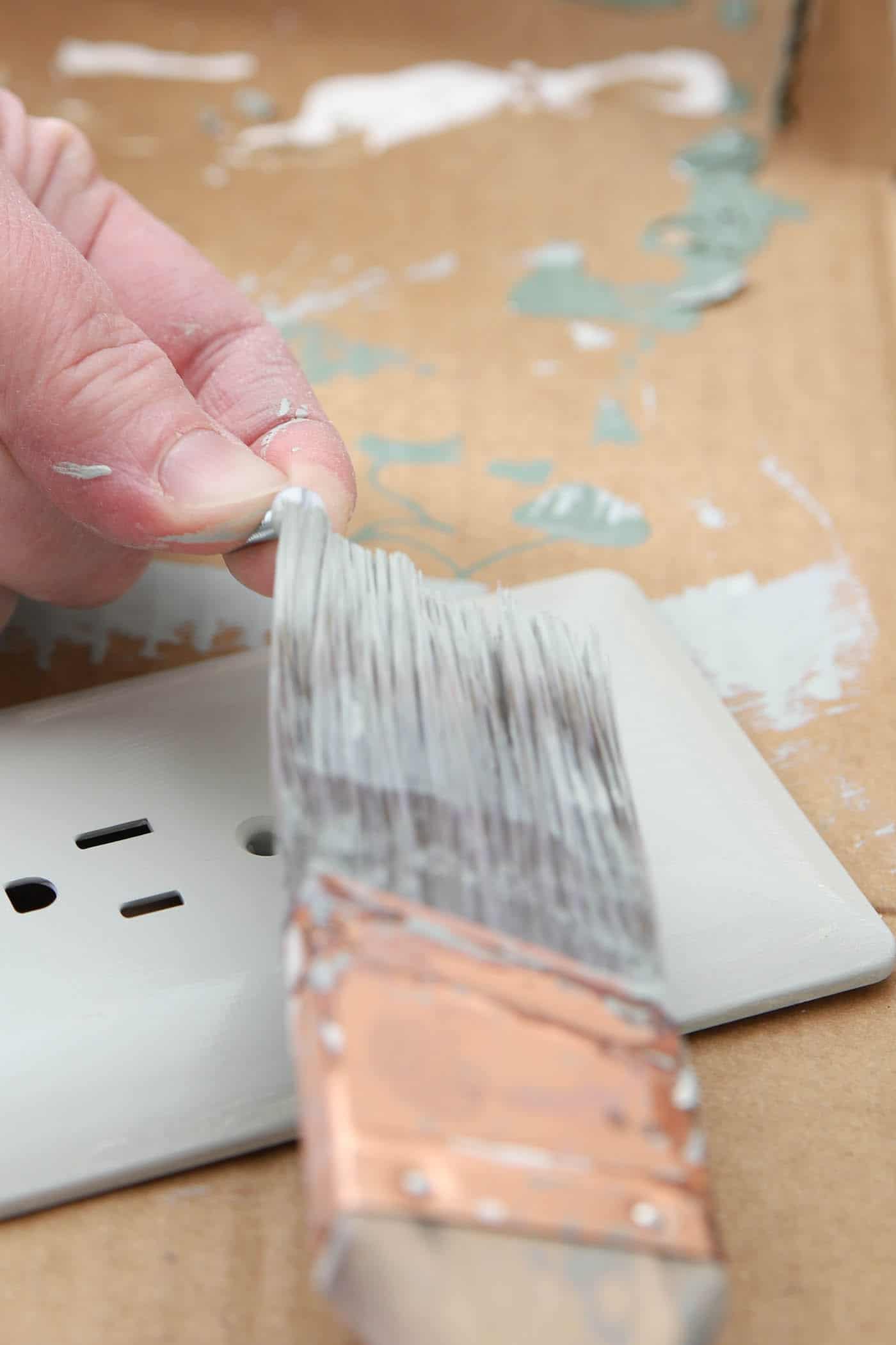 Paint the outlet screw, too!