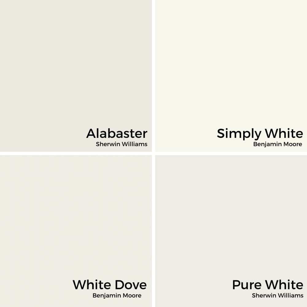 Alabaster vs. White Dove and Simply White
