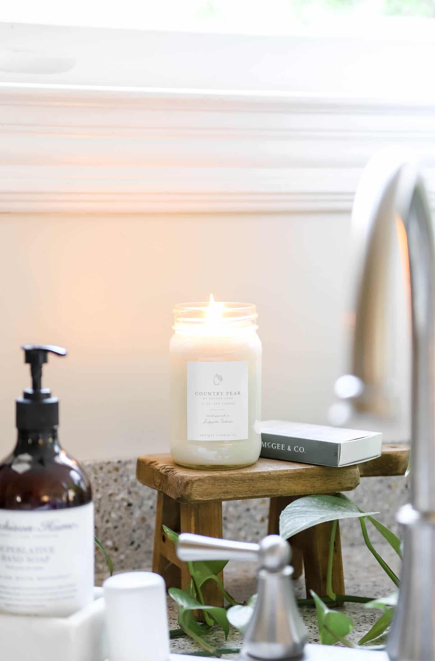 Kitchen Candle on a Pedestal