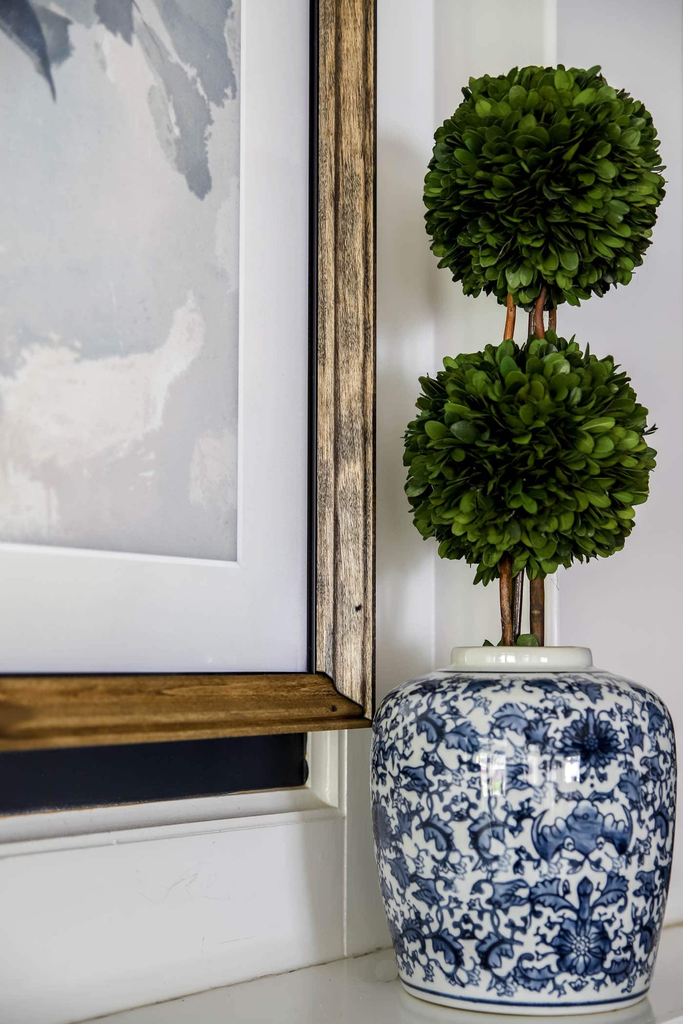 double boxwood topiary