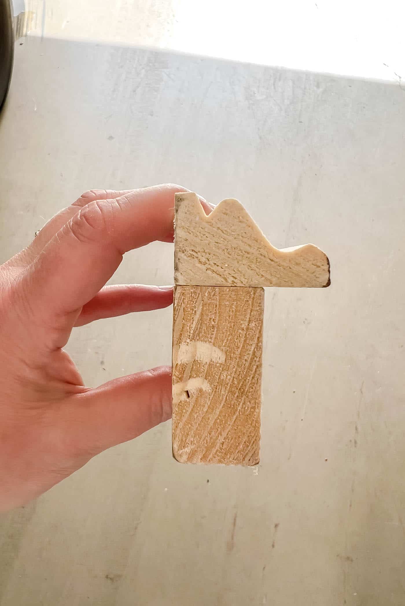 Attaching two trim pieces to make a frame