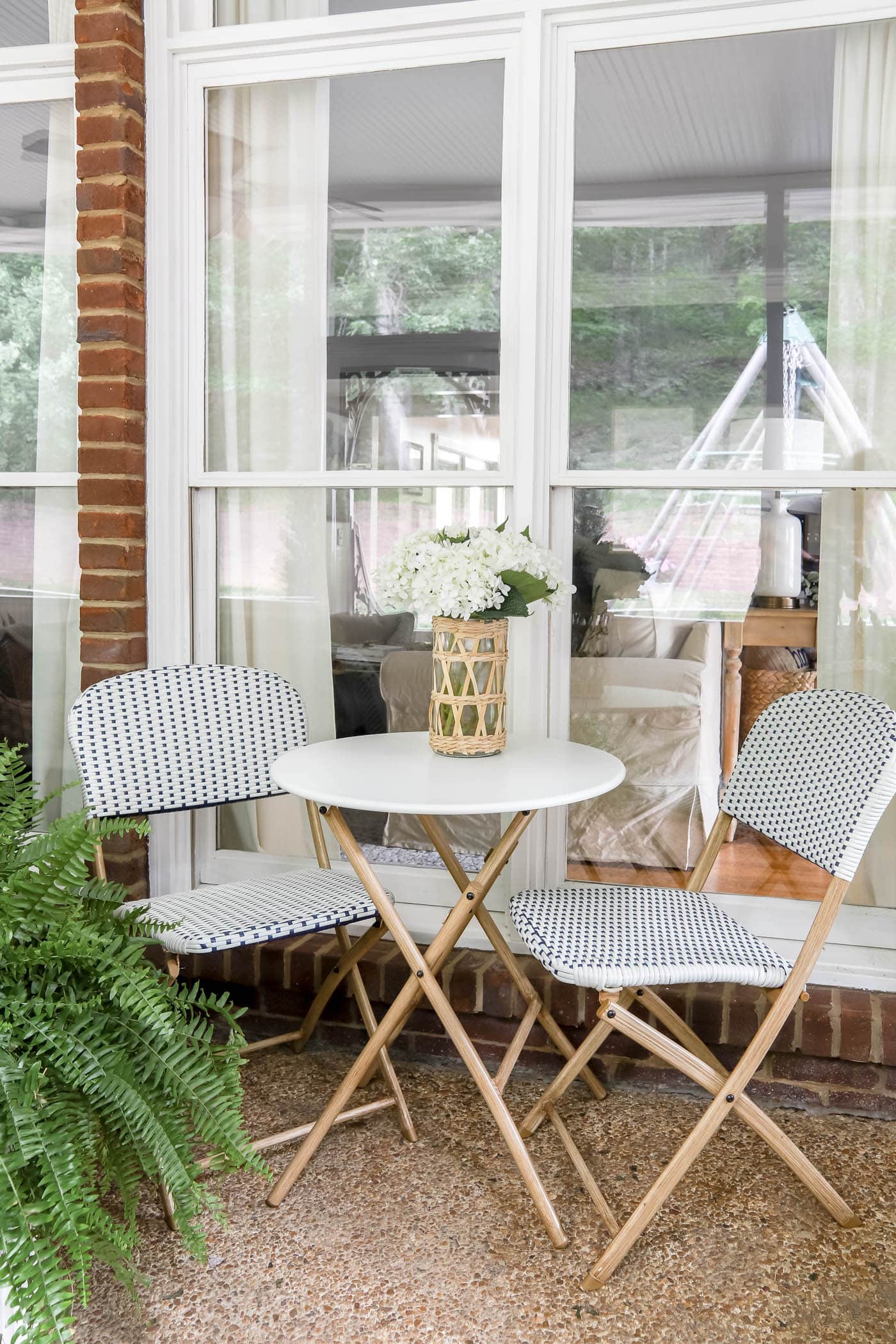 back patio bistro set