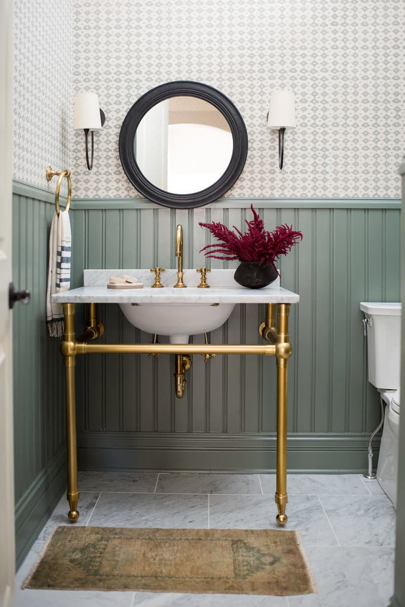 Beadboard paneling in bathroom and other wall molding ideas