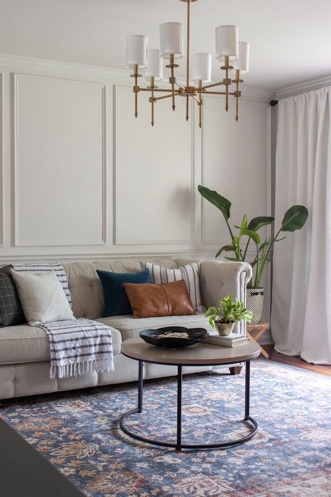 Picture Frame Wall Molding in Living Room