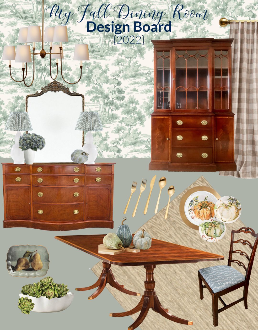 Fall 2022 Dining Room Design Board