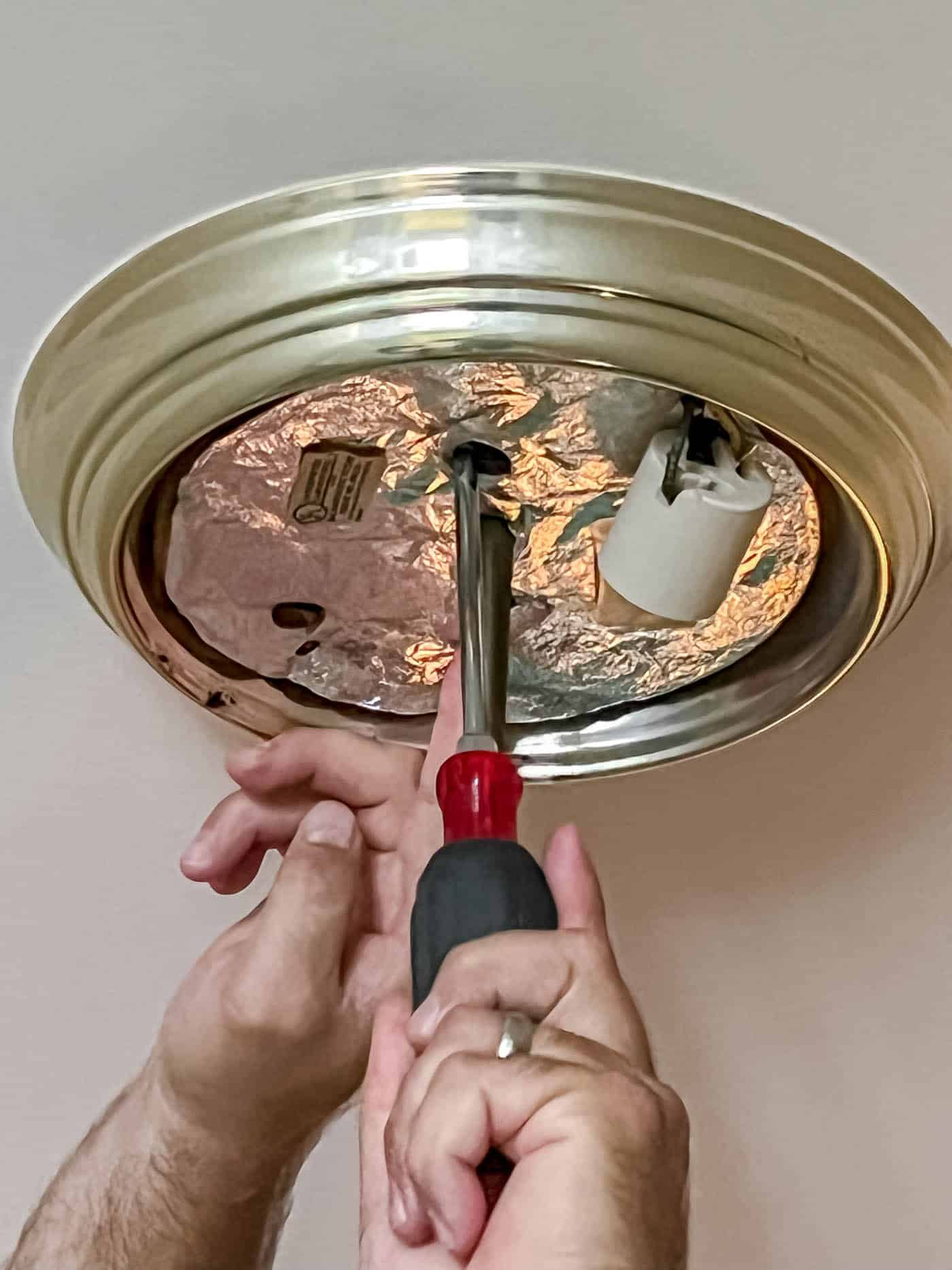 Remove old light fixture