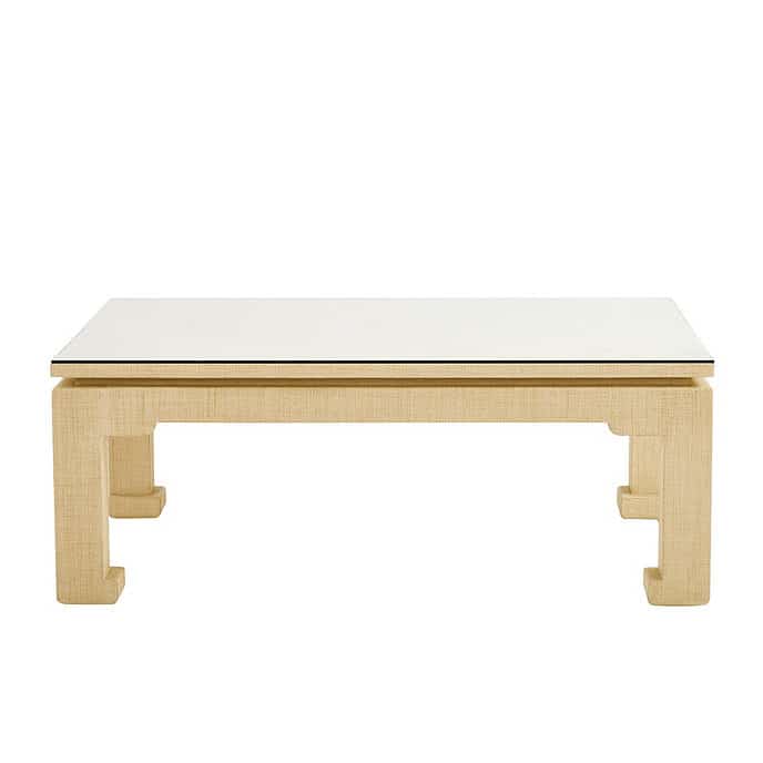 raffia wrapped coffee table