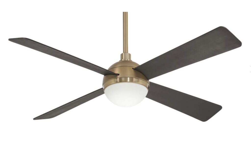 54" Minka Aire Orb Brushed Brass LED Ceiling Fan with Remote Control