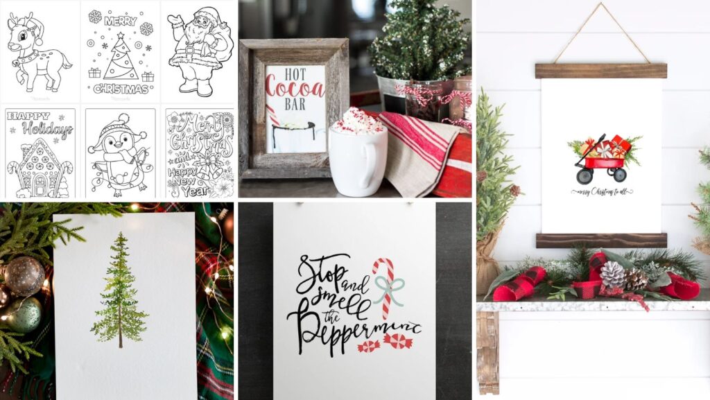 free printable art for christmas