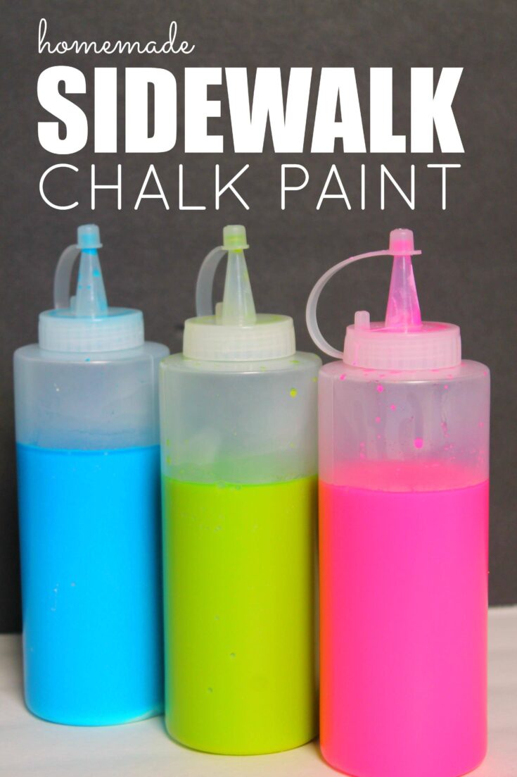 homemade sidewalk chalk paint
