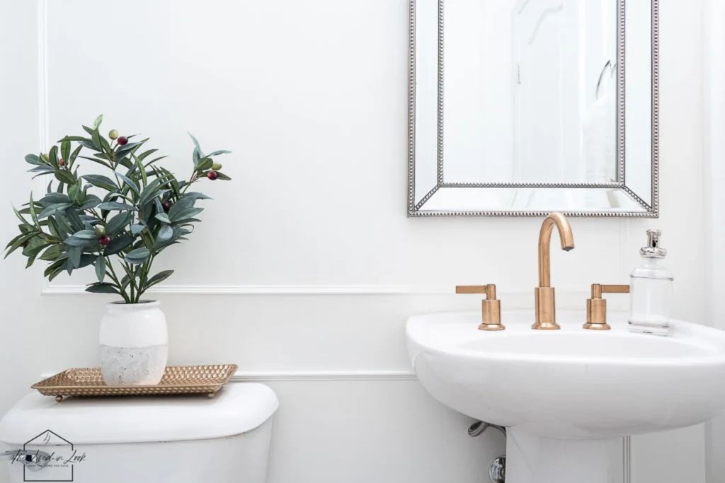 bathroom in benjamin moore simply white from the lived in look