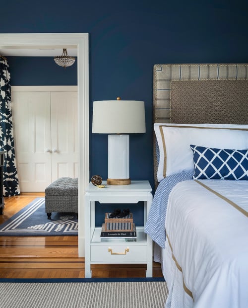 Ben Moore Van Deusen Blue on bedroom walls