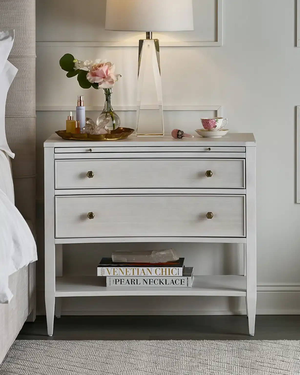 nightstand with tray