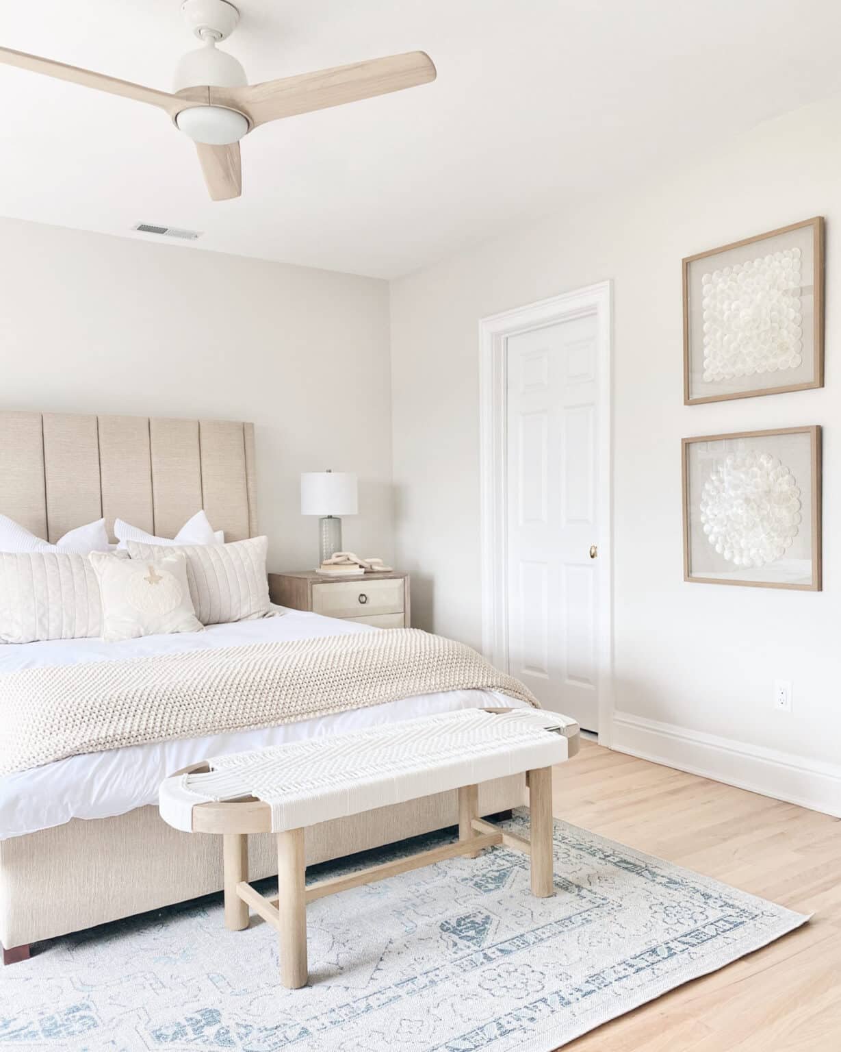 classic gray coastal bedroom