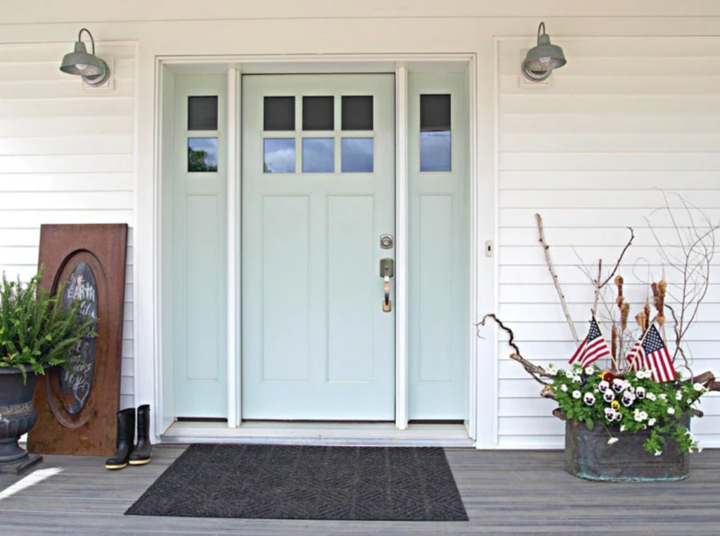 Benjamin Moore Palladian Blue exterior door