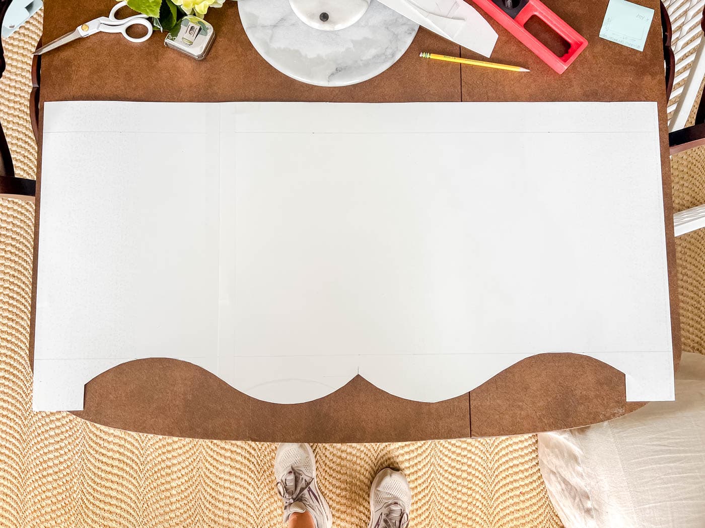 template for making a cornice board