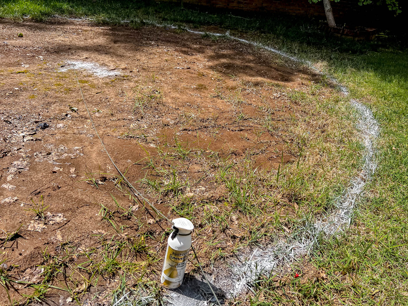 MArking area for fire pit
