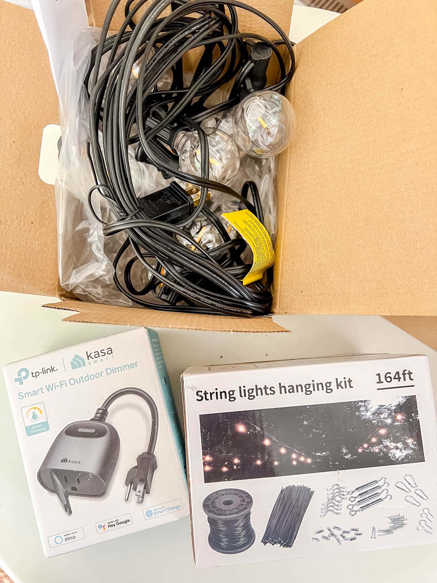 string light kit in a box