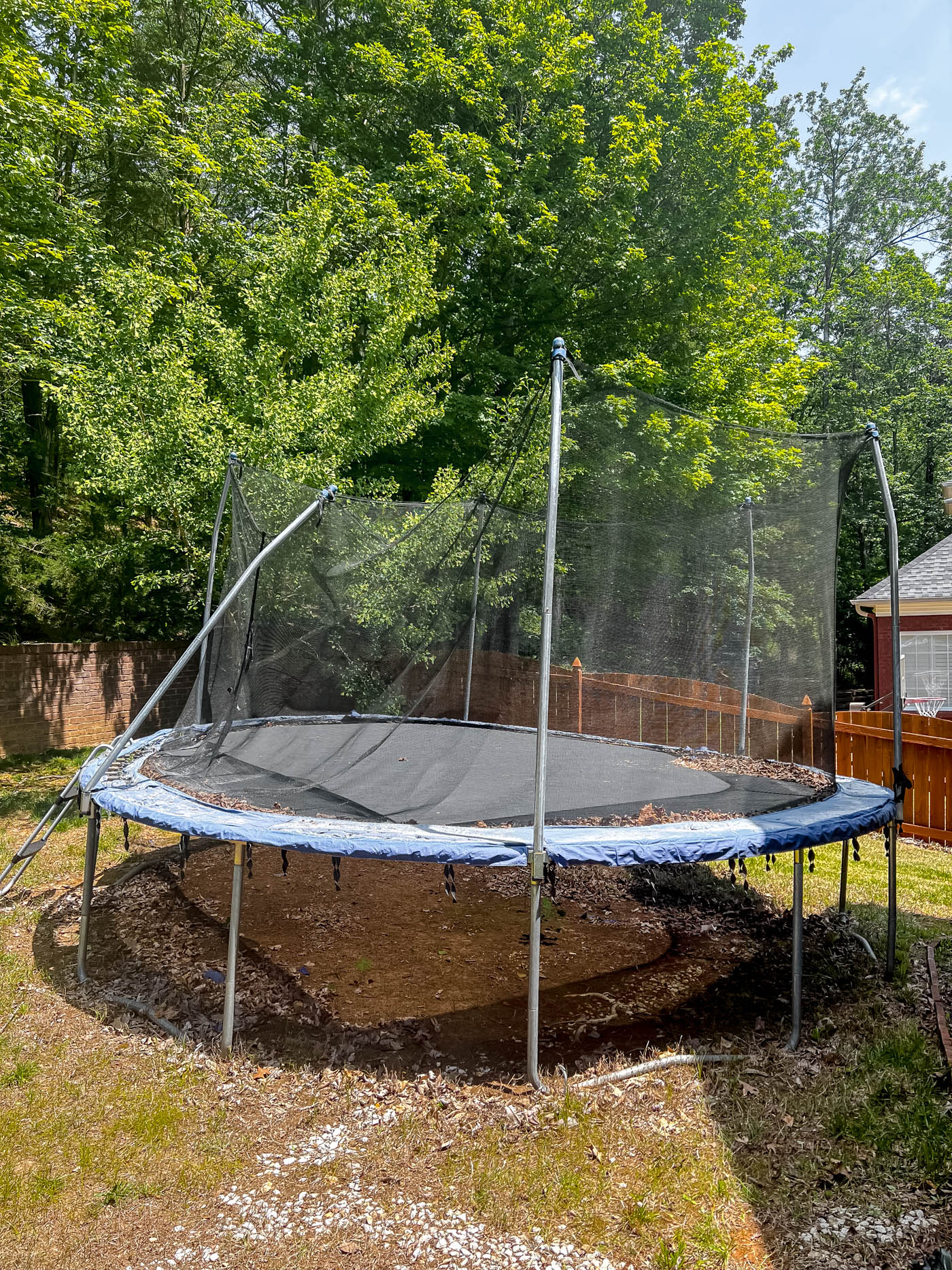 run down trampoline