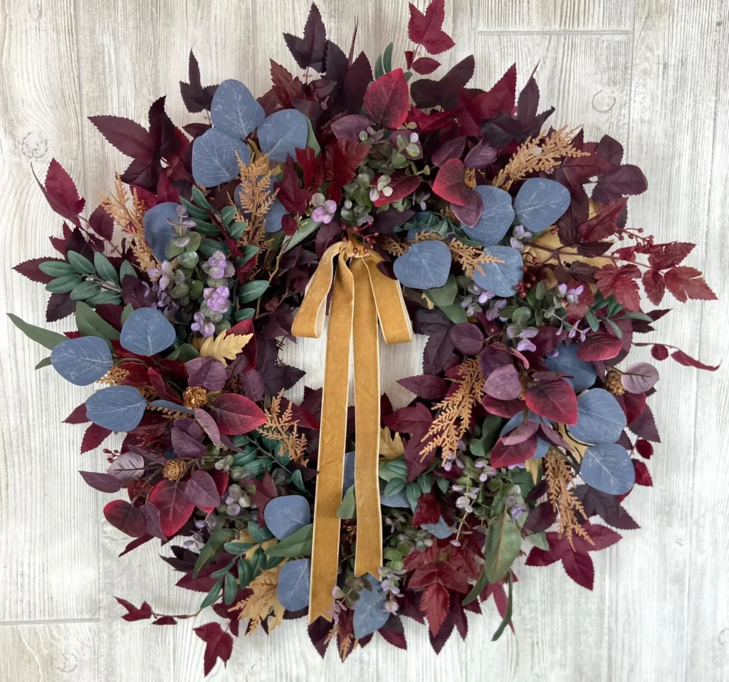 fall mixed foliage wreath
