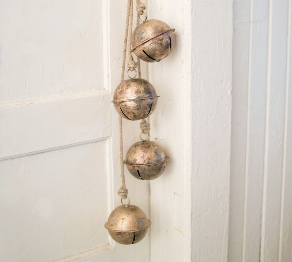 string of brass bells