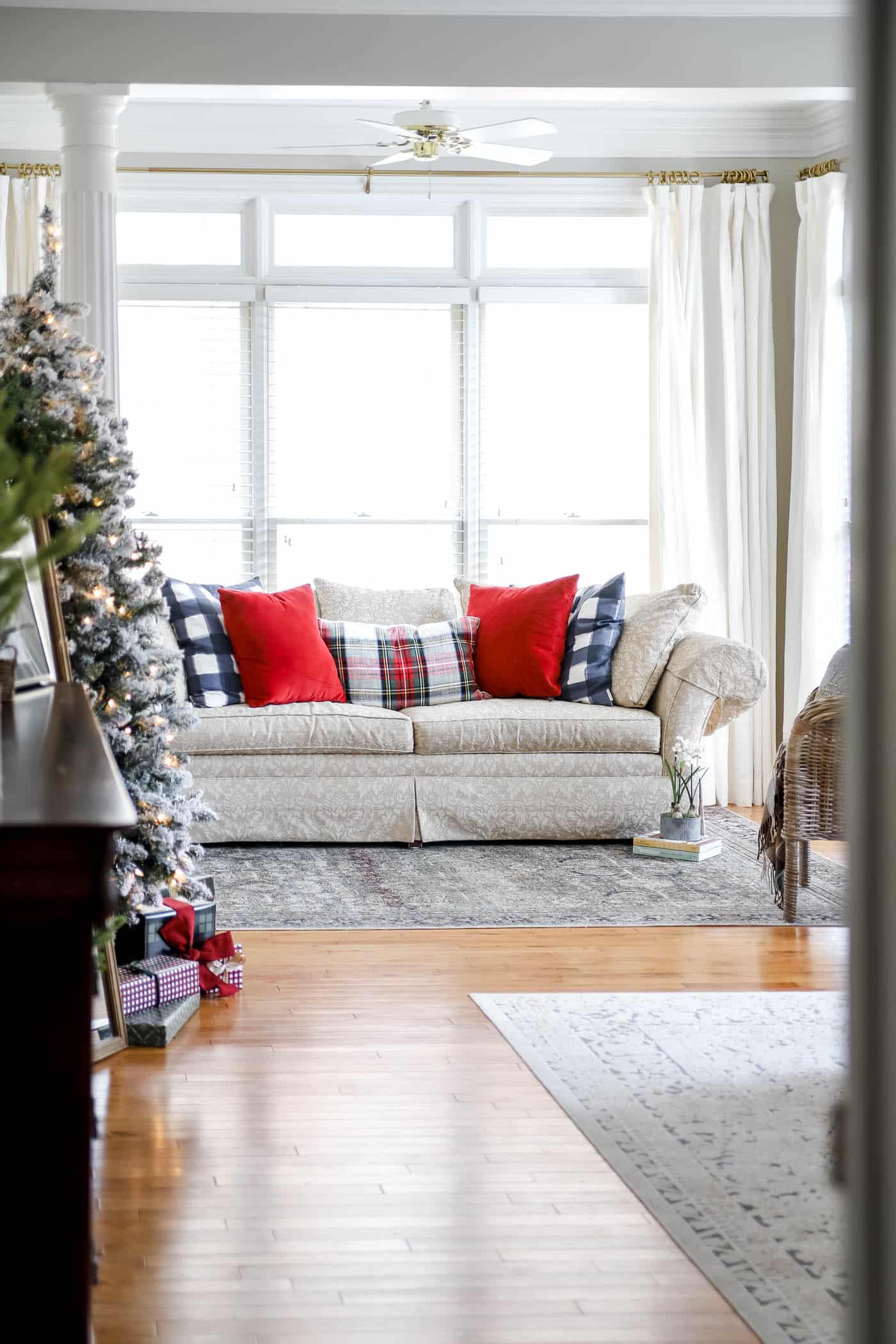 Christmas sitting room in the bedroom