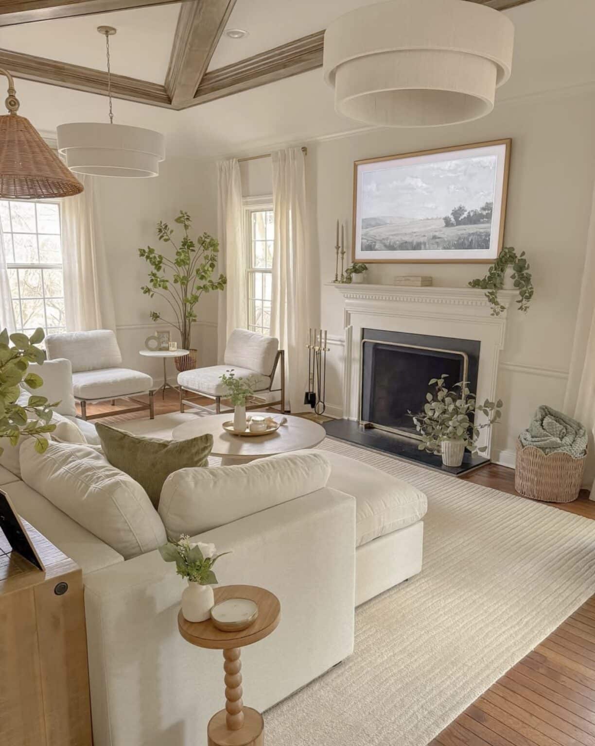 shoji white living room from Get Shelf Help