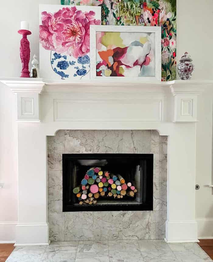chinoiserie art and ginger jar decor