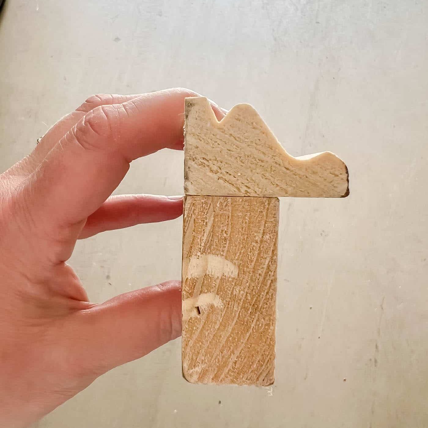 Attaching two trim pieces to make a frame