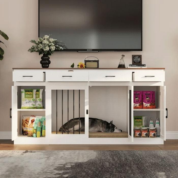 Large Wooden Dog Crate Kennel Furniture
