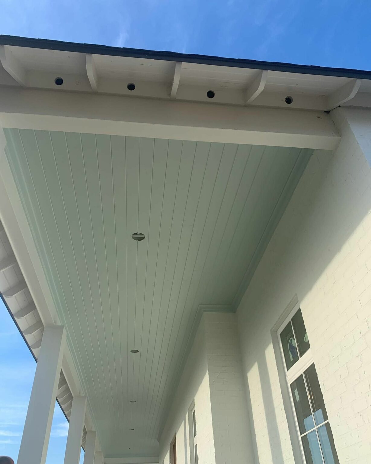 SW Rainwashed porch ceiling haint blue.