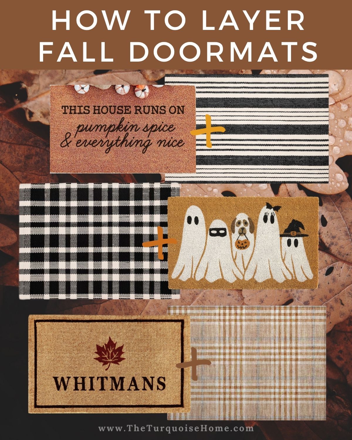 Fall doormat and outdoor rug layering ideas