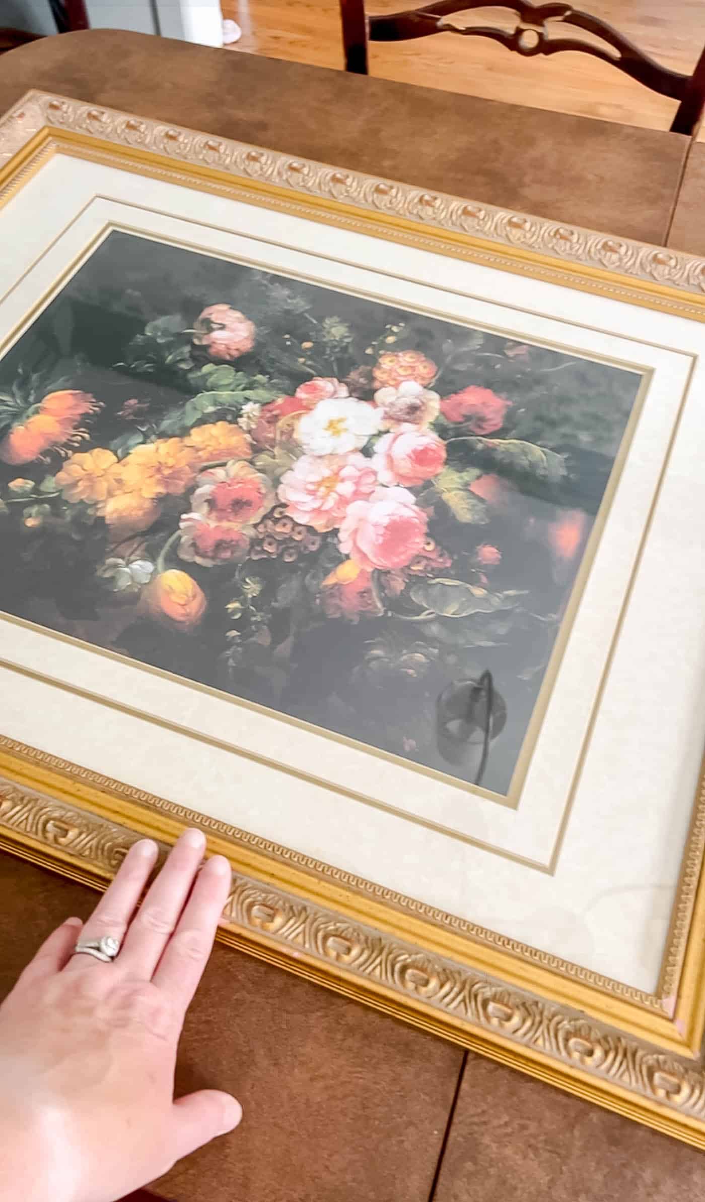 old art used for the glass and frame.